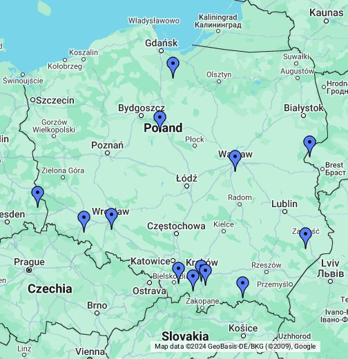 ポーランド世界遺産 Google マイマップ