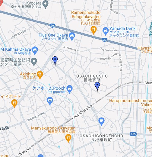 金子工務店 Google マイマップ