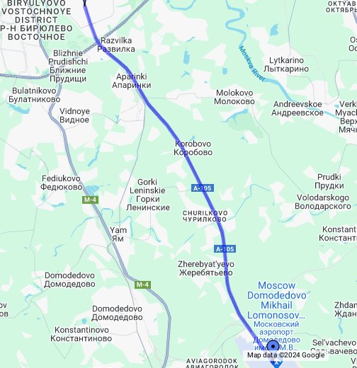 Домодедово на карте московской