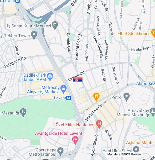 sirbistan istanbul konsoloslugu google haritalarim