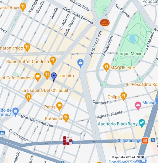 densidad casamentero Beca Mapa Condesa - Google My Maps