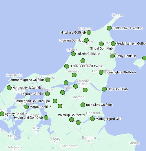 Som regel stribe spin Golfbaner i Nordjylland - Google My Maps