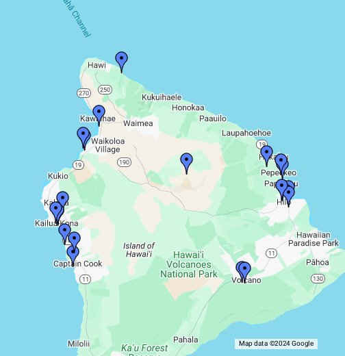 The Big Island Hawaii Map Big Island of Hawaii   Google My Maps