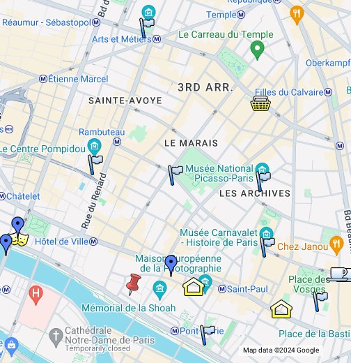 Marais Paris Google My Maps