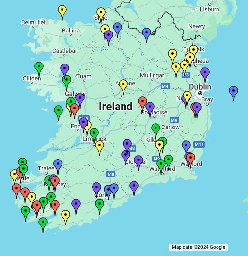 Irland - Google My Maps