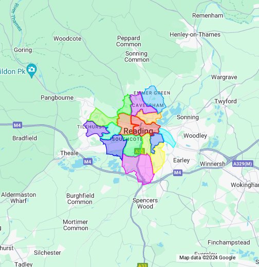 Reading wards, boroughs and constituencies - Google My Maps