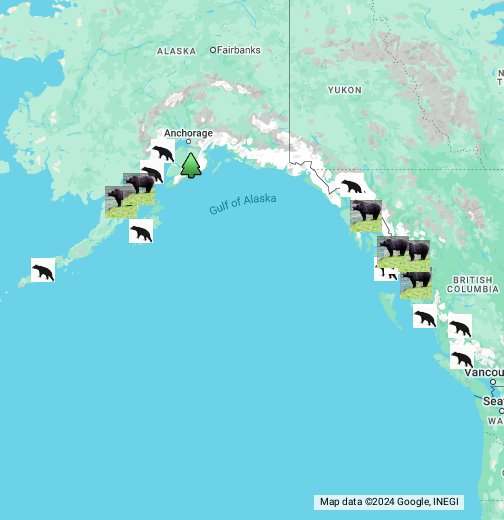Bear Viewing Sites In Alaska And Canada Google My Maps