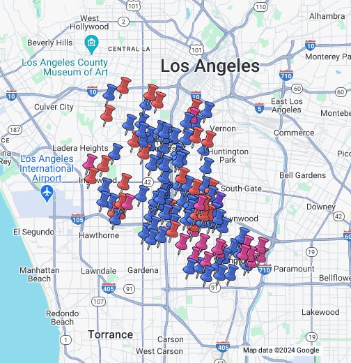 Gangs Of Los Angeles Google My Maps