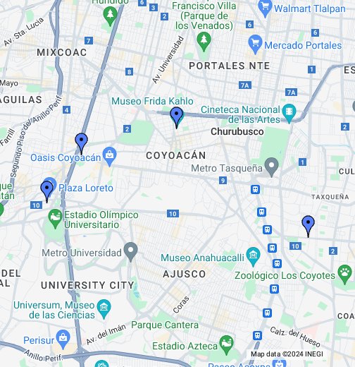 Mexico City - Google My Maps