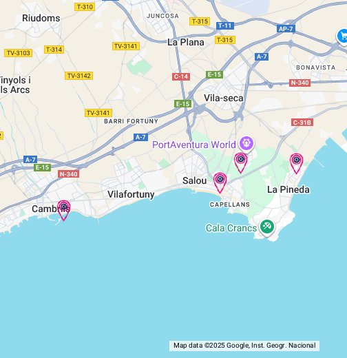 Costa Dorada Google My Maps