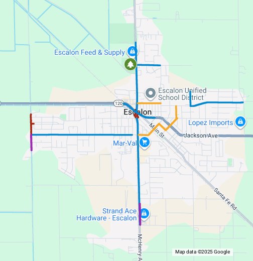 Escalon Existing Bikeways Map Google My Maps