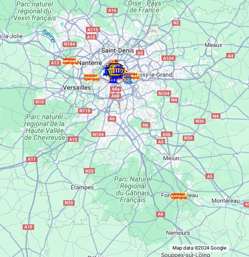Карта парижа гугл карты марцан район в германии