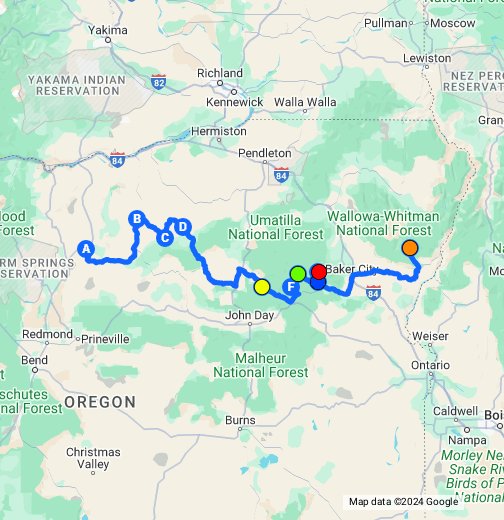 oregon ghost town tour map