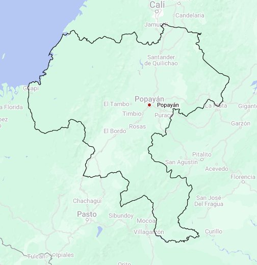 Popayan Cauca Google My Maps
