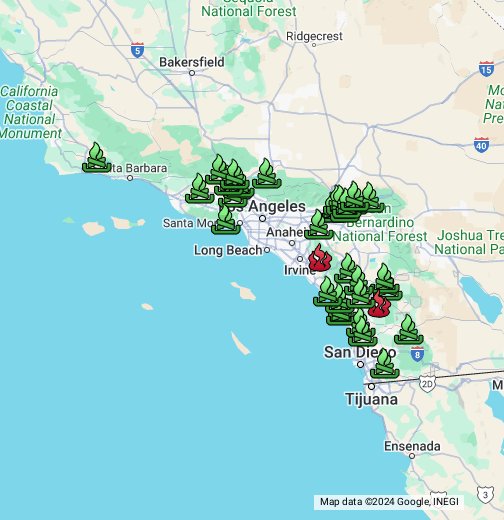 Los Angeles Times Fire Map Google My Maps