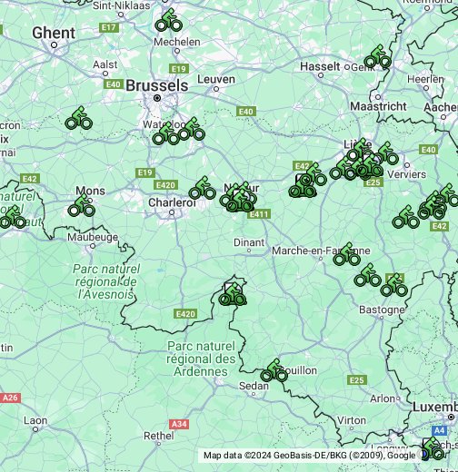 Pistes belges de descente vtt – Google My Maps