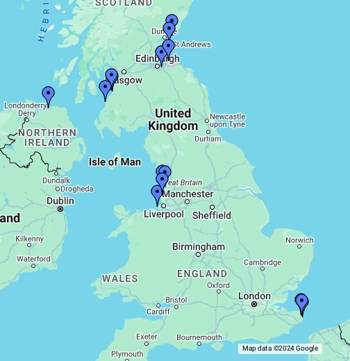 British Open Courses  Google My Maps