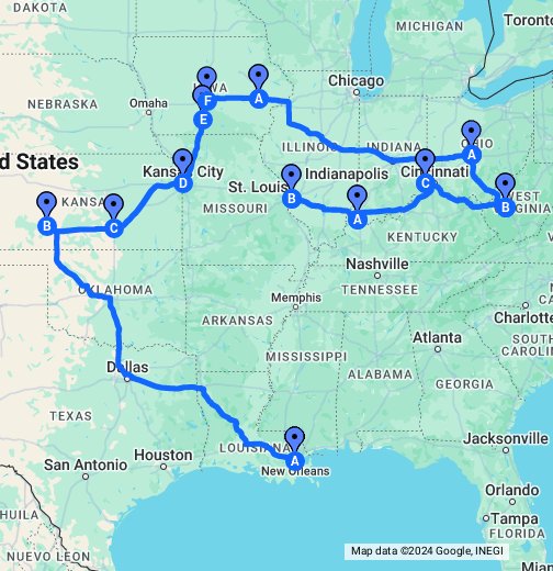 Directions from Atlanta, GA to Arkansas are shown on a map