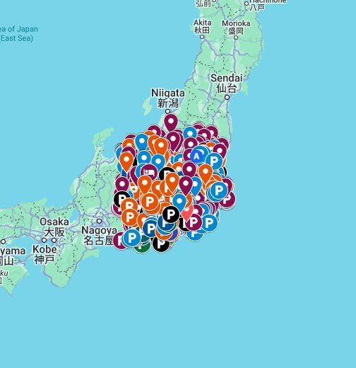 関東周辺の観光 史跡地図 Google My Maps