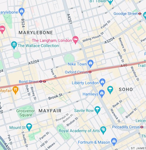 oxford street shops map Map Of Oxford Street London Google My Maps