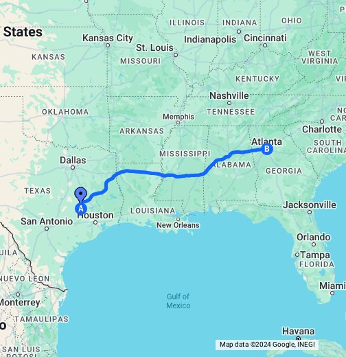 Map Atlanta Ga To Houston Tx 