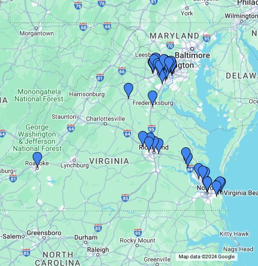 Virginia Google My Maps