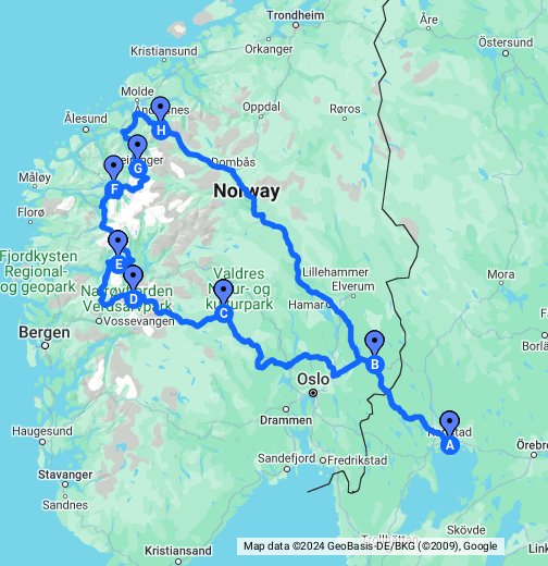 Resa till Geiranger och trollstigen Norge - Google My Maps