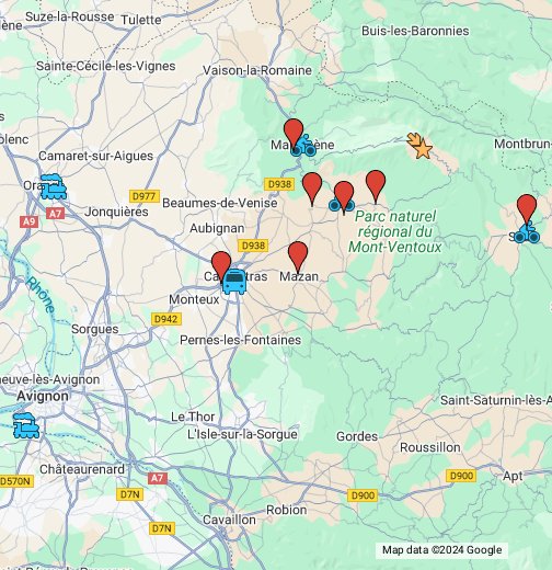 Mont Ventoux - Google My Maps