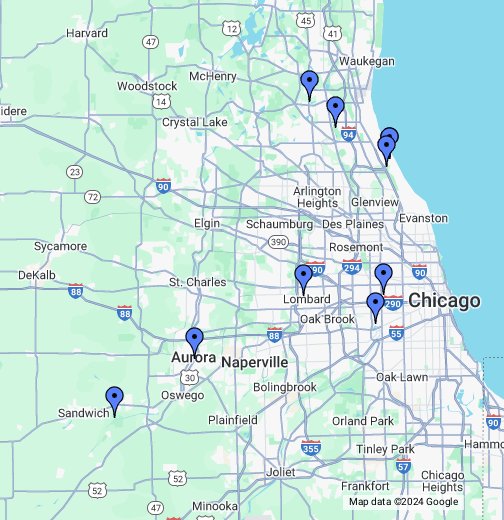 Of chicago south suburbs map 