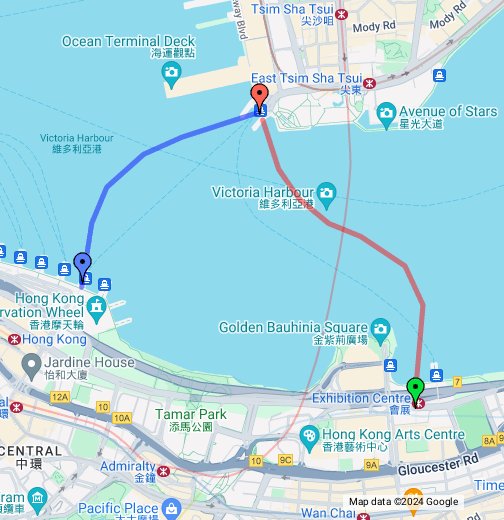Hong Kong Star Ferry Routes Google My Maps