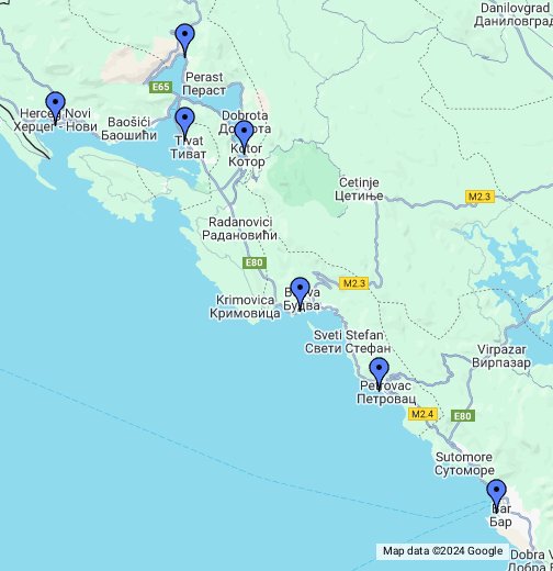 Port And Marinas In Montenegro Google My Maps