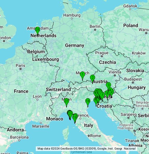 map of austria and italy Europe 2011 Austria Slovenia Italy Google My Maps map of austria and italy