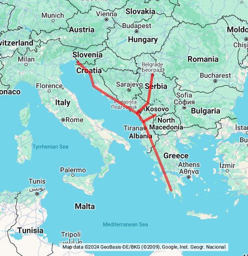 Adriatic-Ionian Motorway - Google My Maps