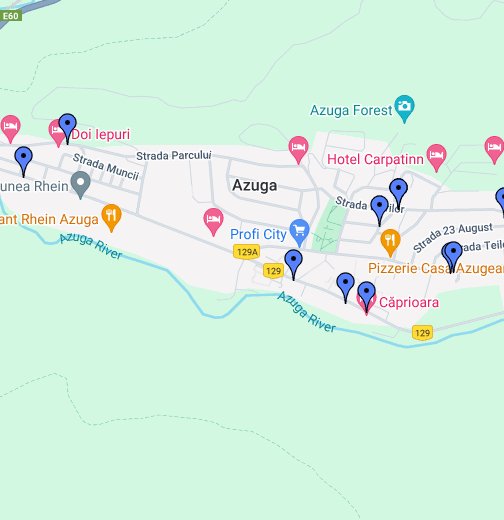 Cazare in Azuga - Google My Maps