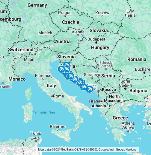 Plaje cu nisip in Croatia - Google My Maps