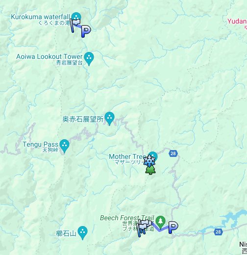 世界遺産 白神山地 Google マイマップ