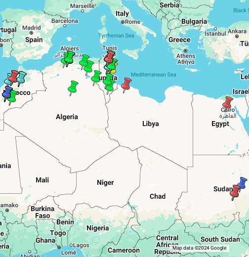 名所 史跡を訪ねて 北アフリカ Google マイマップ