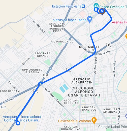 DM Hoteles Tacna - Google My Maps