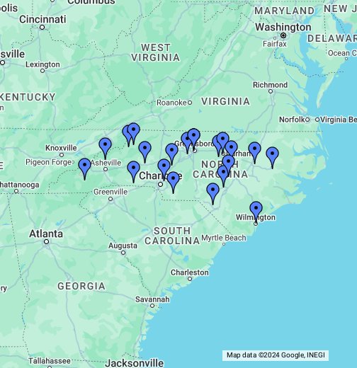 North Carolina   Google My Maps