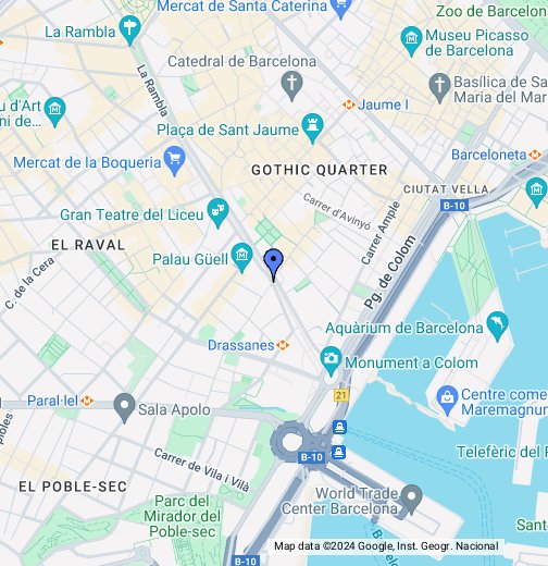 Las Ramblas, Barcelona - Google My Maps