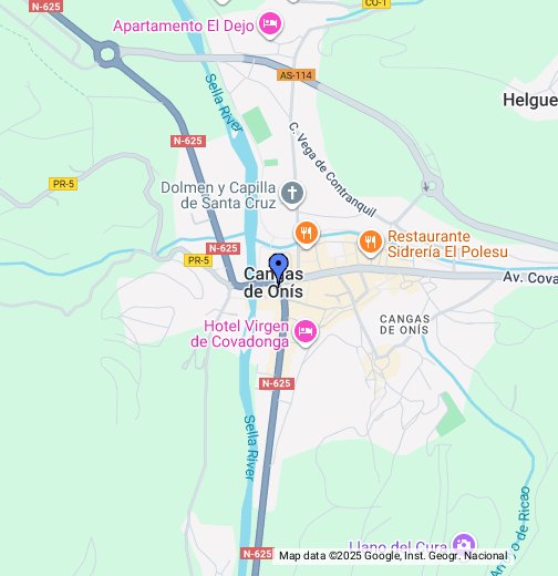 Pensión Labra, Cangas de Onís Google My Maps