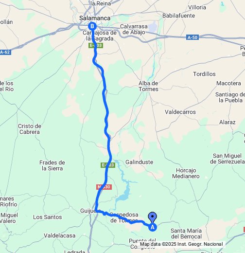 Cómo llegar a Salamanca Google My Maps