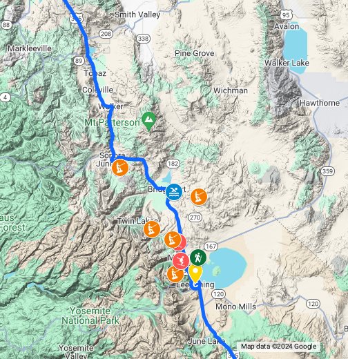 Trip ski & kite Californie 2018 – Google My Maps