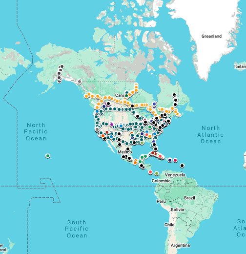 North American Transit - Google My Maps