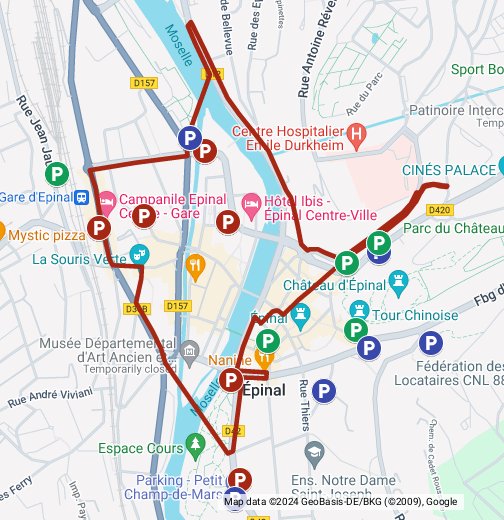 Saint-Nicolas à Épinal : où se garer ? - Google My Maps