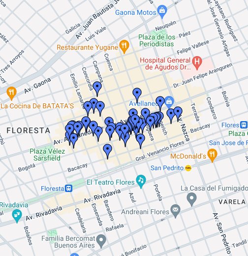 Zona Comercial Avenida Avellaneda - Google My Maps