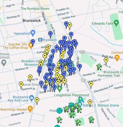 Bowdoin College Campus Map Google My Maps