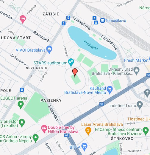Stadion Pasienky Bratislava Google My Maps