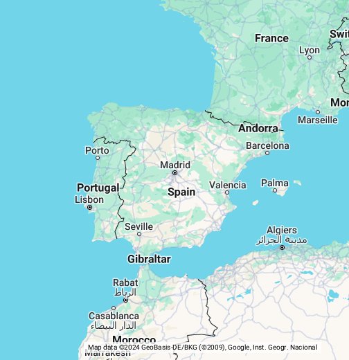 карта испании гугл