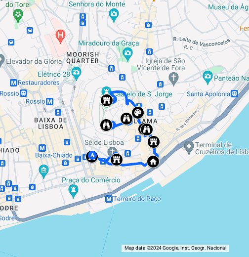 lisbon alfama walking tour map